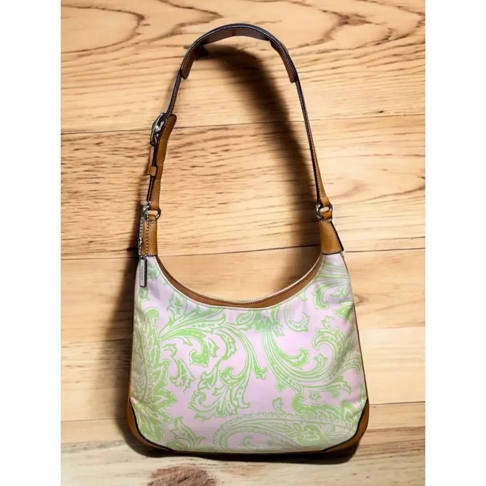 Vintage Coach 8913 Girlie Floral Twill Hobo & Matching Wristlet